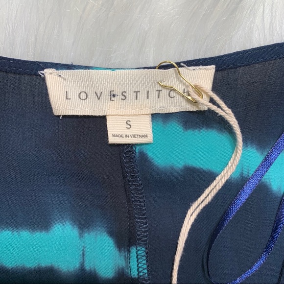 SOLD-NWT Stitch Fix Tie Dye Faux Wrap Blouse - Picture 4 of 7